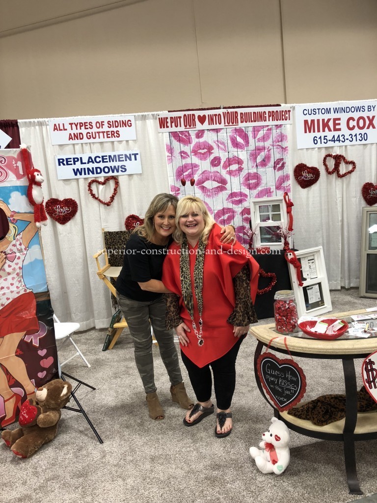 Elizabeth Scruggs of Superior Construction and Design and Medana Hemontolor of Exit Realty, Lebanon TN, at the Southern Home and Garden Expo