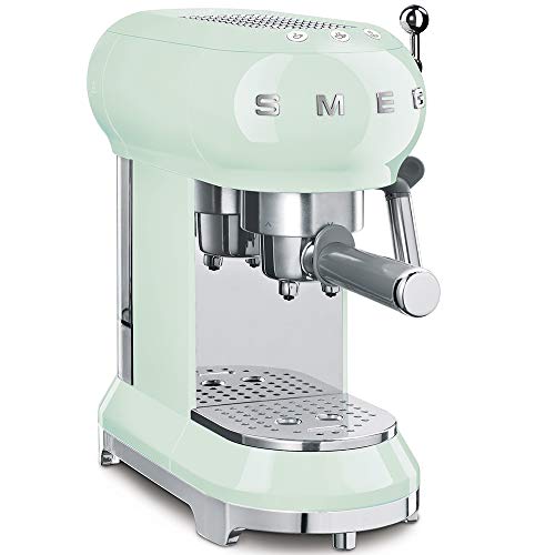 Smeg Pastel Green Stainless Steel 50's Retro Espresso Machine